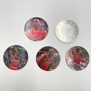 Michael Jordan Chicago Bulls Pogs Silver Slammer Upper‎ Deck NBA 1995 Vintage